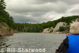Killarney Park - George Lake with granite left and quartzite right