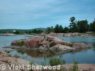Killarney - George Island granite La Cloche in background