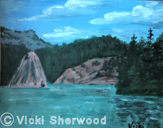 Killarney Park - my 1st painting of the George Lake scene